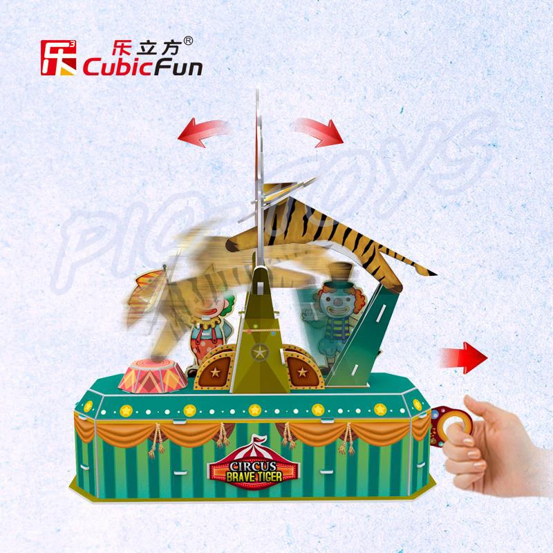 Новогодний подарок цирковые пазлы 3D модель игровой парк здание сделай сам