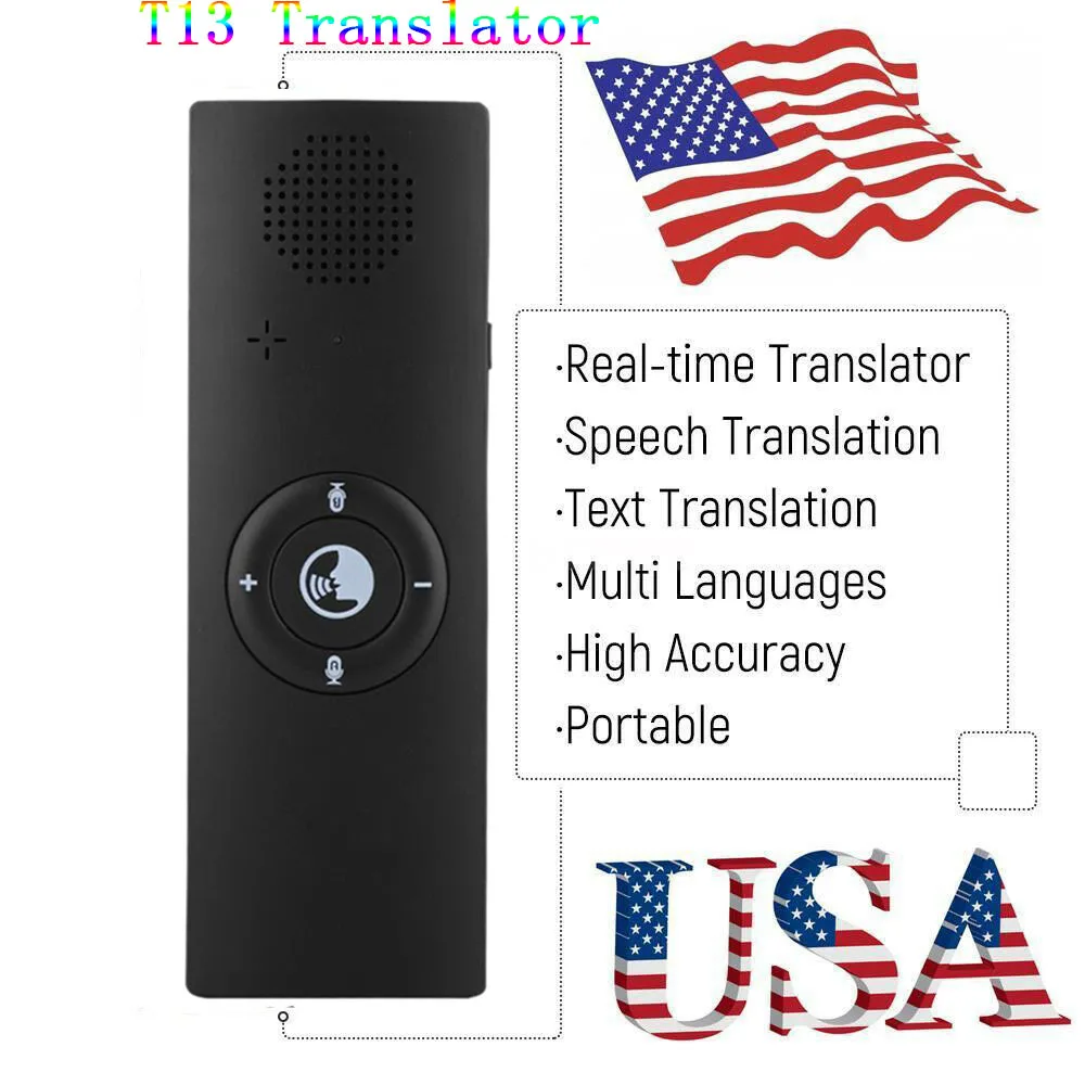 Портативный умный мини переводчик голоса 40 языков Bluetooth беспроводной