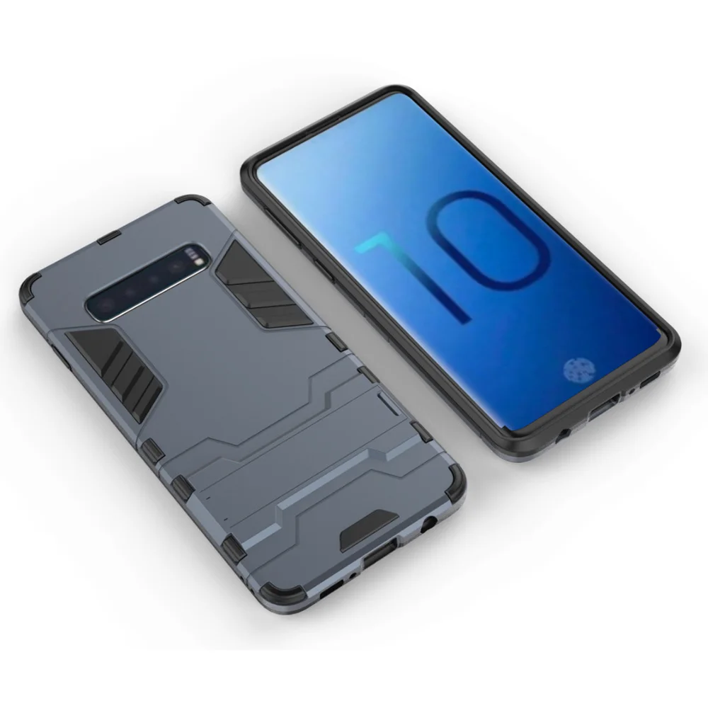 Чехол для Samsung S10 Plus + S10e Galaxy Note 10 Note10 5G Жесткий из поликарбоната и ТПУ гибридный