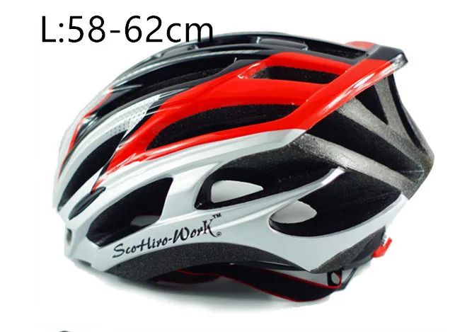 Scohiro взрослый велосипедный шлем спортивный M L 54-61 см Сверхлегкий в форме MTB шлем для горного велосипеда Cascos Bicycle SM велосипедный шлем - Цвет: SW SLIVER RED L