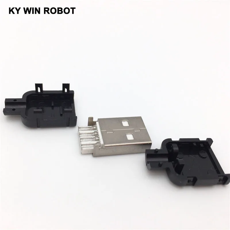 1 шт. USB мужчина с пластиковой оболочкой/три части a Тип 4P Эфирное зарядное
