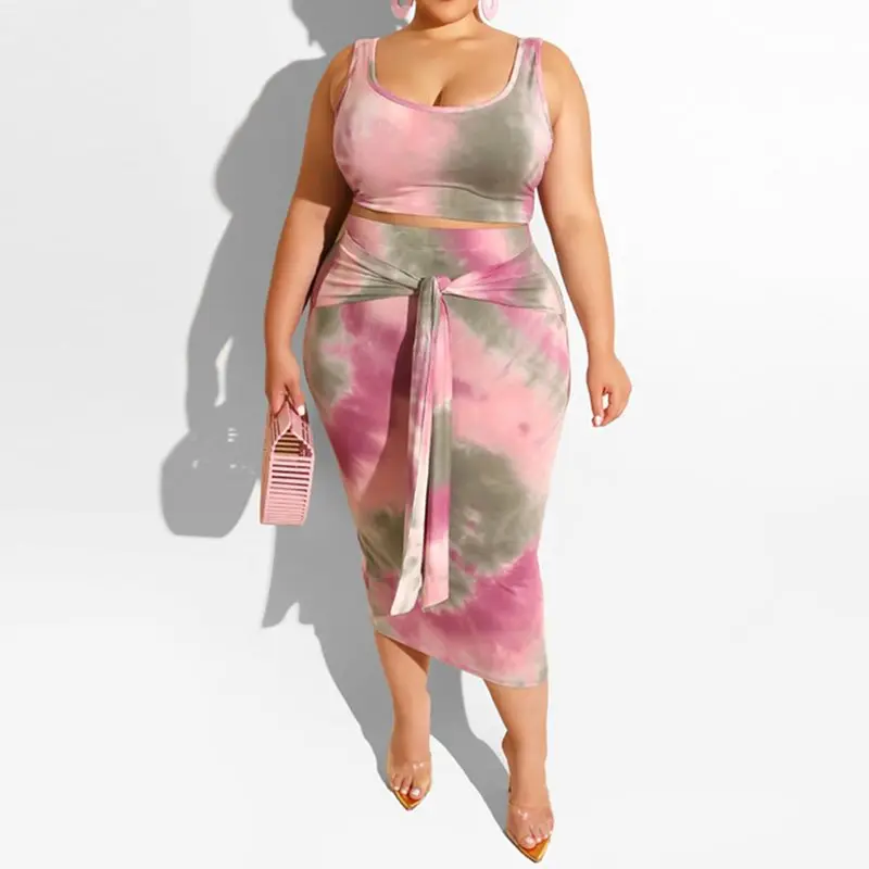 Женский комплект из 2 предметов топ карандаш с модным принтом и высокой талией