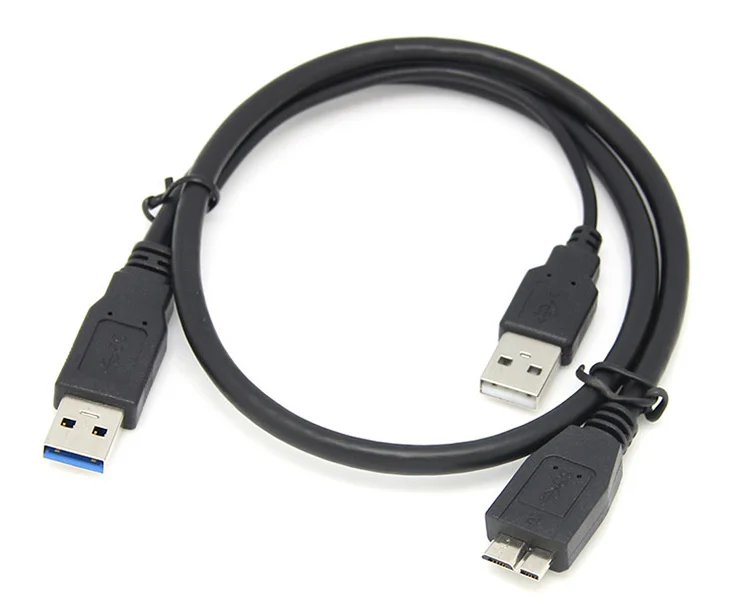 Фото USB 3,0 Y-кабель Micro Type B папа-стандартный тип A Папа + источник питания новый №3