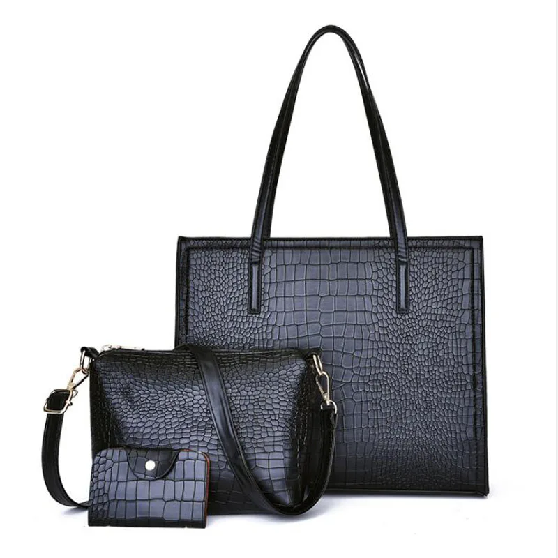 

Women Bag Set Top-Handle Big Capacity Female Tassel Handbag Fashion Shoulder Bag Purse Ladies PU Leather Crossbody Bag