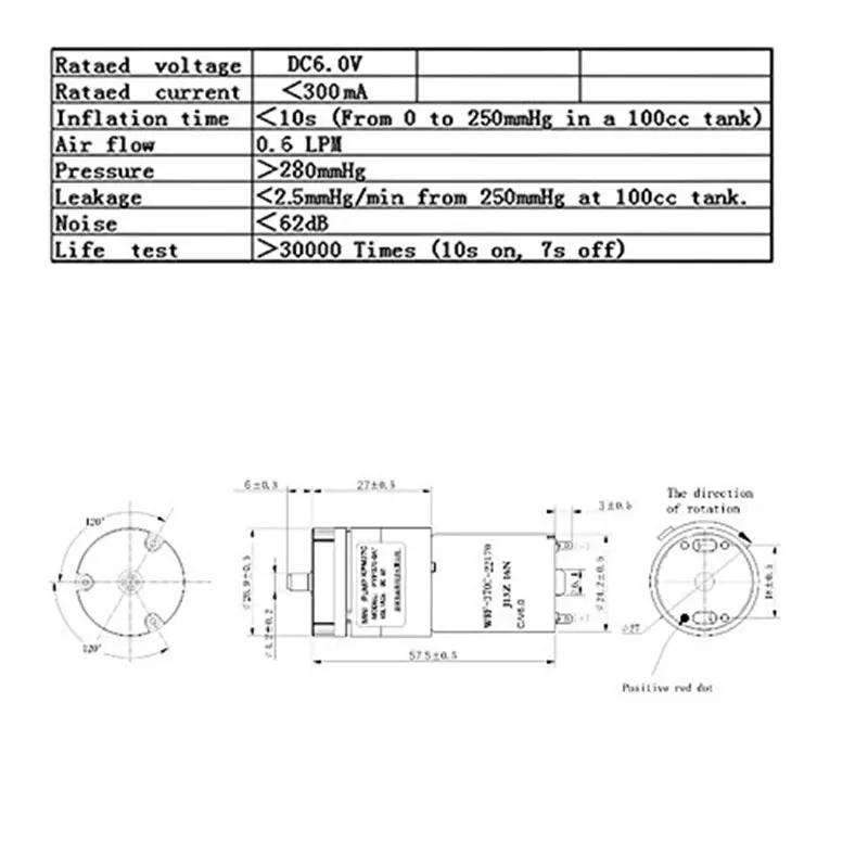 Saim 1 шт. Новый мини-насос для аквариума с мотором DC 6V вакуума для насосов кислорода в баке рыбы циркулируют.