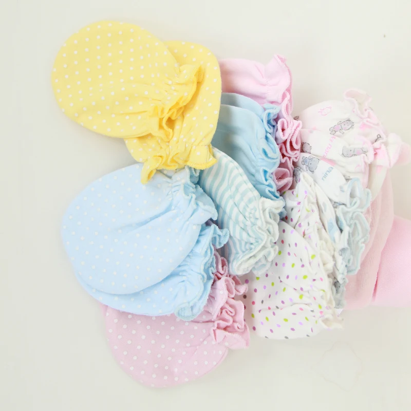 5 Pairs/set baby gloves winter 100% cotton all seasons soft newborn safety infant boys girls anti scratch mittens | Детская одежда и