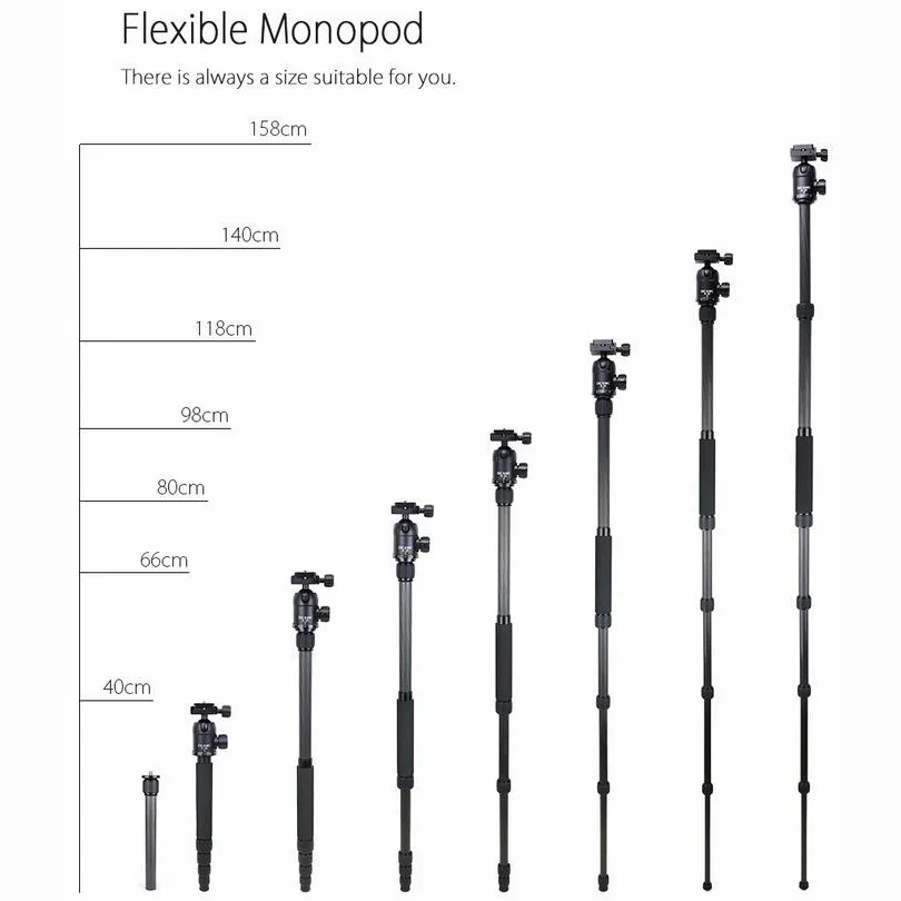 Профессиональный штатив для камеры из углеродного волокна INNOREL RT50C компактный