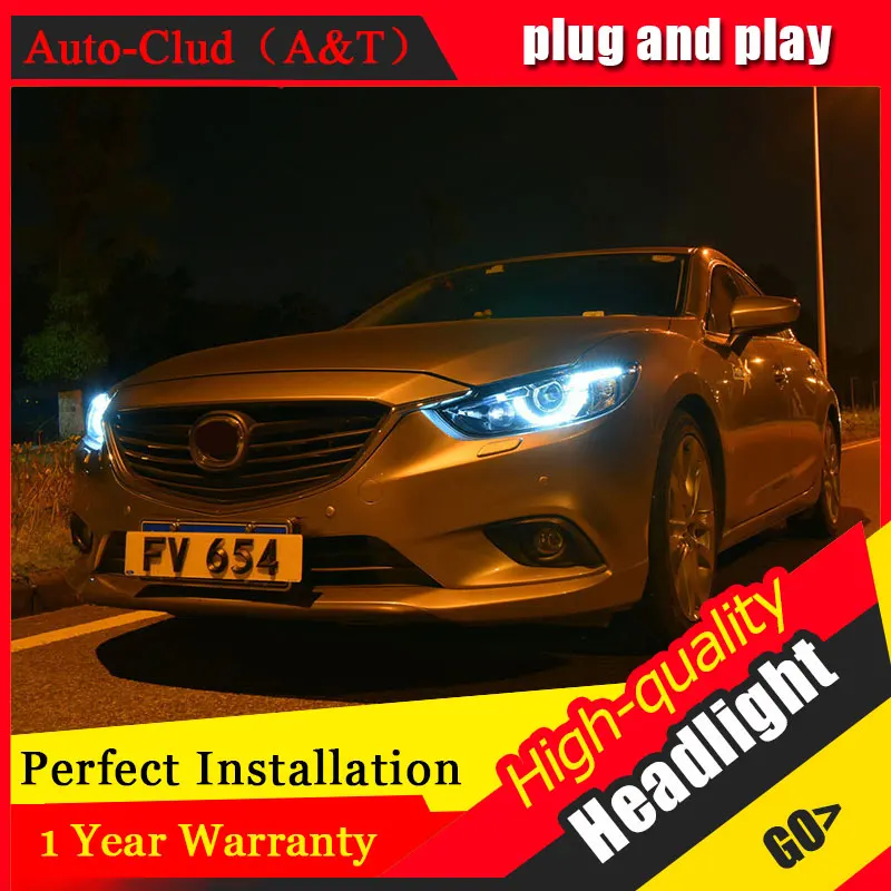 Авто Clud автомобильный Стайлинг для Mazda 6 фары 2014 2017 ATENZA головная лампа led Передняя