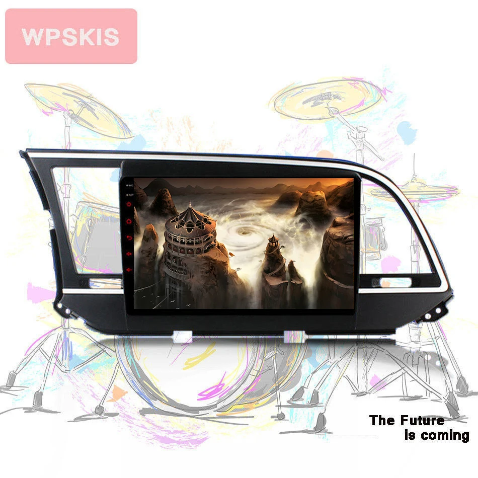 9inch in dash car video audio a/v multimedia headunit gps navi monitor Android 10.0 for HYUNDAI ELANTRA dab mirror swc
