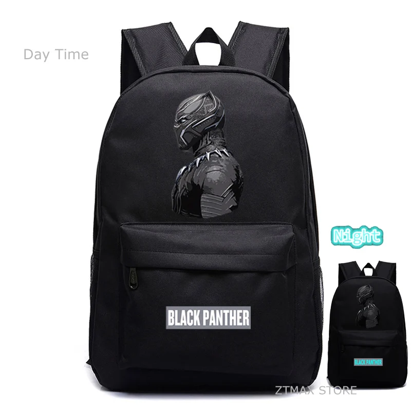 Рюкзак Marvel Hero Black Panther с подсветкой 15 6 дюйма для ноутбука женщин мужчин школьный