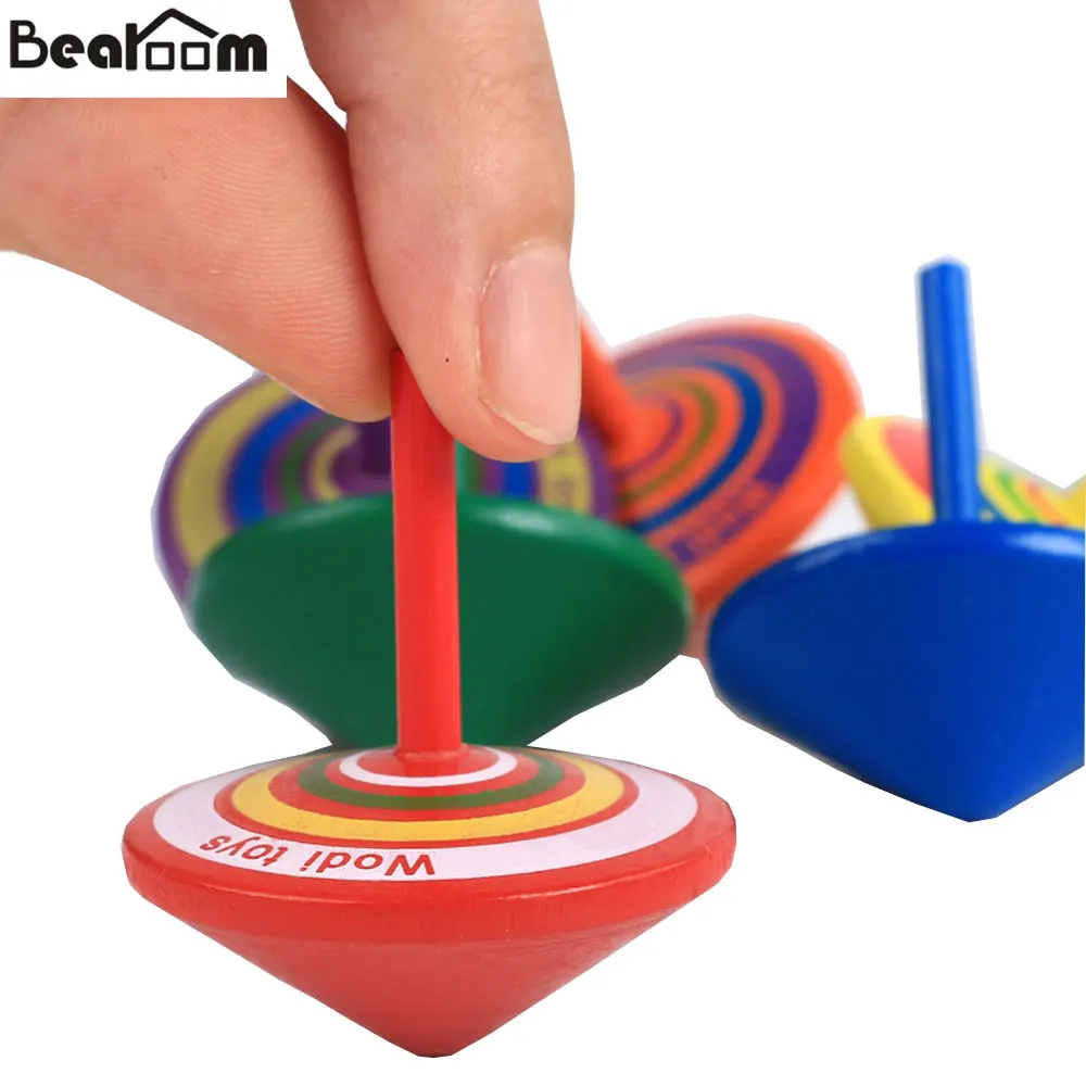Bearoom Веселая игрушка Новинка Классическая игра для детей деревянный волчок