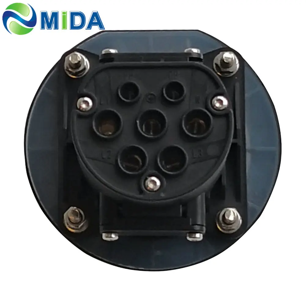 DUOSIDA 32A IEC 62196-2 Тип 2 розетка для электромобиля EV зарядная станция 4-точечная