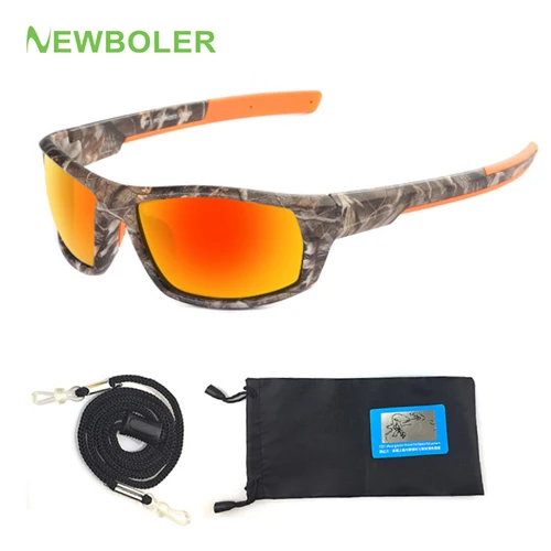 NEWBOLER, камуфляжные солнцезащитные очки, поляризационные, мужские очки для рыбалки, вождения, велоспорта, спортивные очки, oculos de sol, оборудование для рыбалки, очки - Цвет: No Box