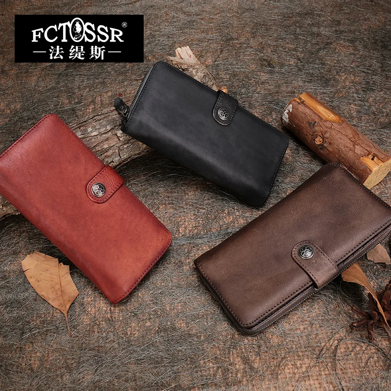 FCTOSSR винтажный высококачественный женский клатч кошелек из 2019 натуральной кожи