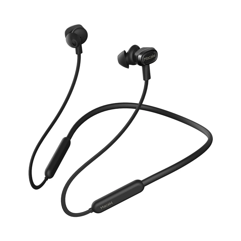 Macaw tx-80 TX80 беспроводные bluetooth-наушники спортивные Apt-x Легкие шейные наушники с микрофоном шумоподавление - Цвет: black