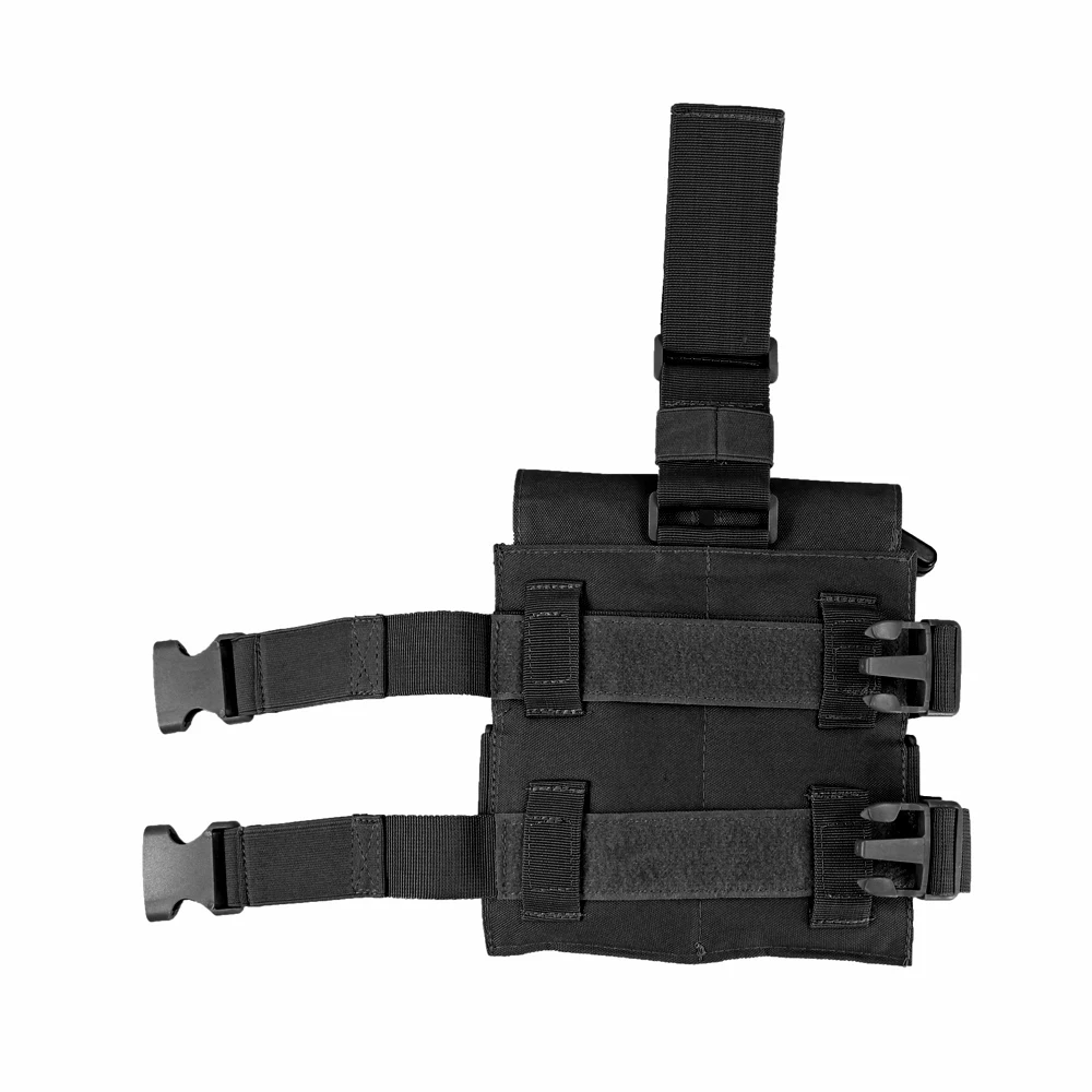 Black Тактический Molle двойной маг сумка для страйкбола Пейнтбол капля ноги панель Утилита Охота сумка - Цвет: Black