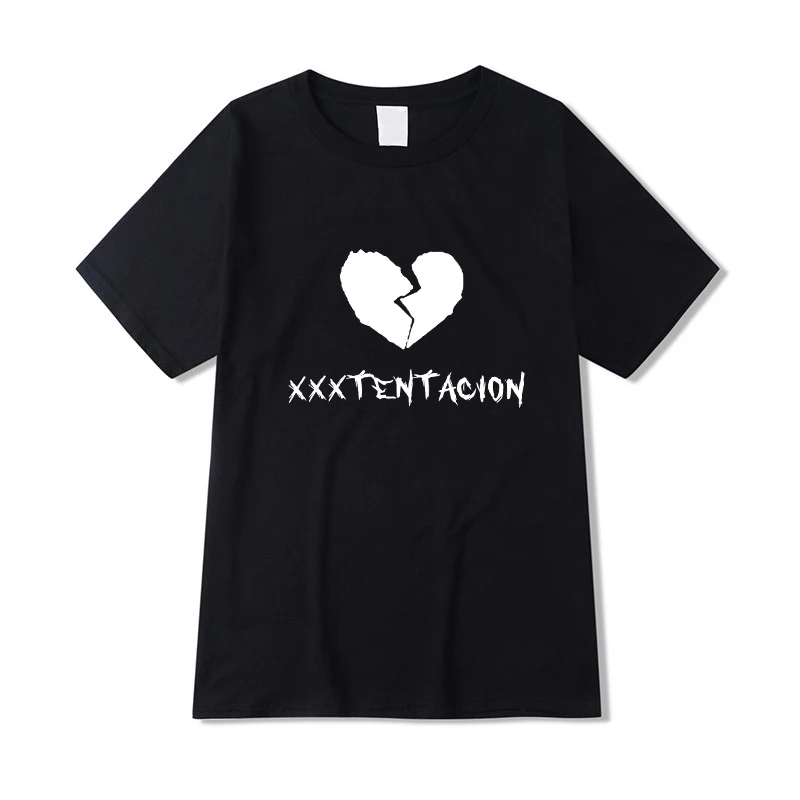 Футболка Xxxtentacion с принтом грустного сердца для мужчин и женщин забавная рубашка