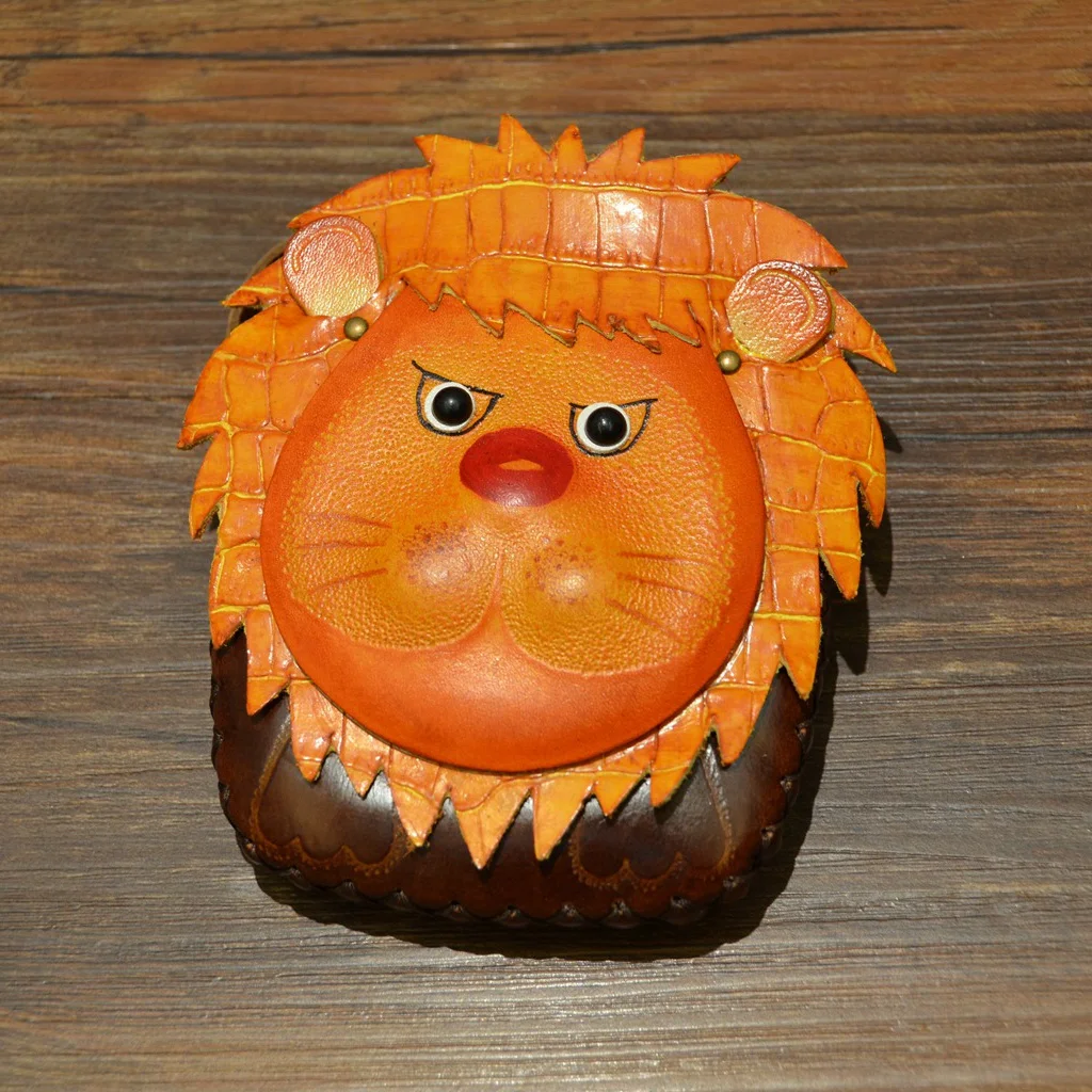 Handmade genuine leather coin purse mini wallet bag cartoon cute animal female Bag Purse Mini | Багаж и сумки