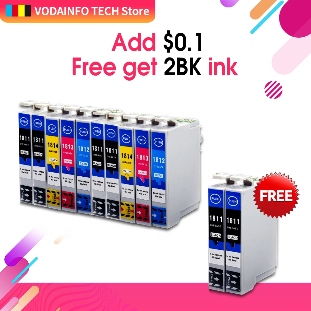 T1811 T1814 совместимый картридж с чернилами для принтера EPSON XP 215 312 315 412 415 225 322 325