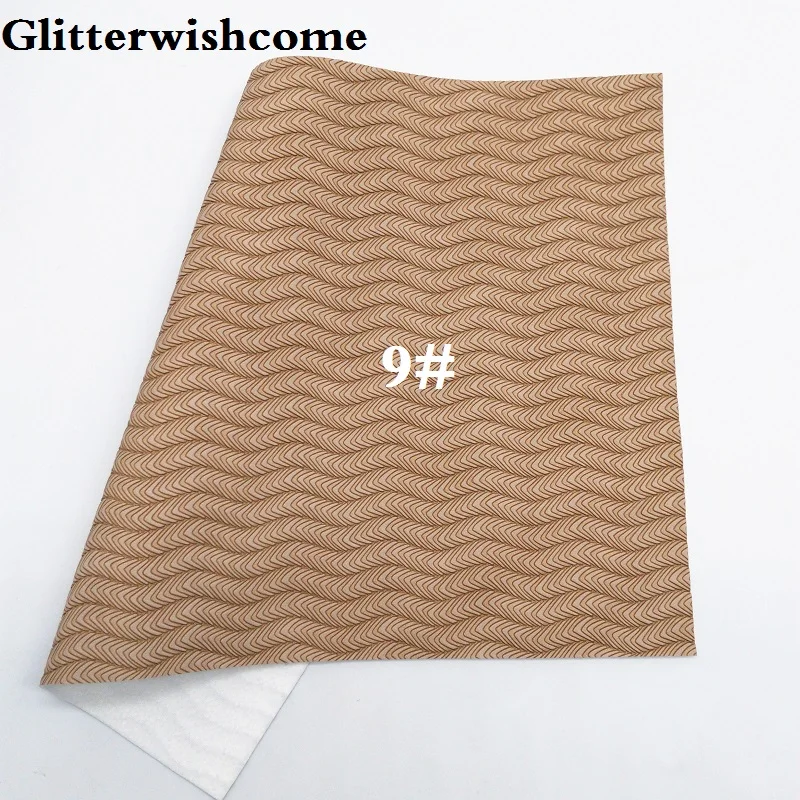 Glitterwishcome 21X29 см A4 размер винил для бантов тисненая кожа Fabirc искусственная кожа листы для бантов, GM146A