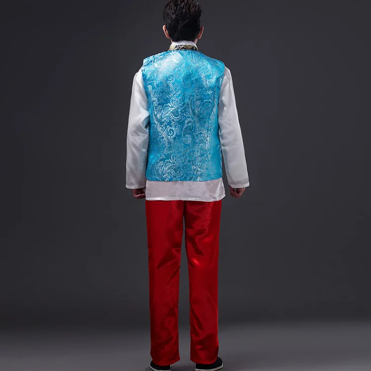 Мужской Корейский Традиционный этнический танцевальный сценический костюм в