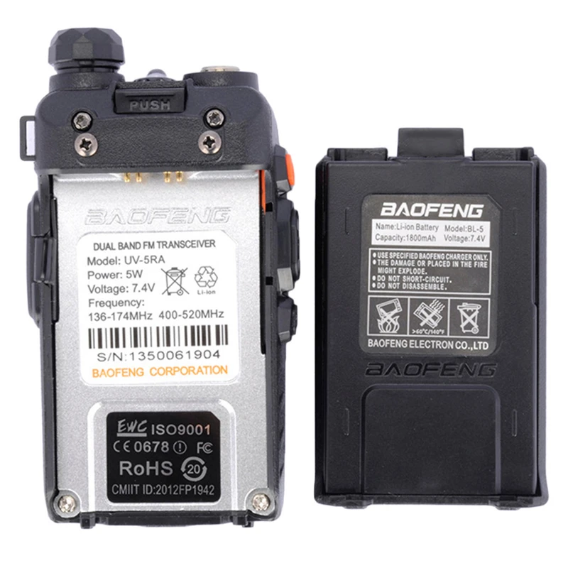 Новый бренд Baofeng UV-5RA uv5ra рация VHF/UHF 136-174/400-520 HZ двухстороннее радио UV-5R Cb Ham