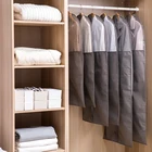 Пылезащитный чехол для одежды, чехол из нетканого материала для домашнего хозяйства, подвесной защитный чехол для пальто, сумка для хранения, органайзер для гардероба