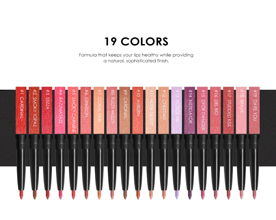 Focallure 19 цветов lipliner ручка Профессиональный водонепроницаемый Контурный карандаш для губ для женщин сексуальная матовая помада Косметические Карандаши