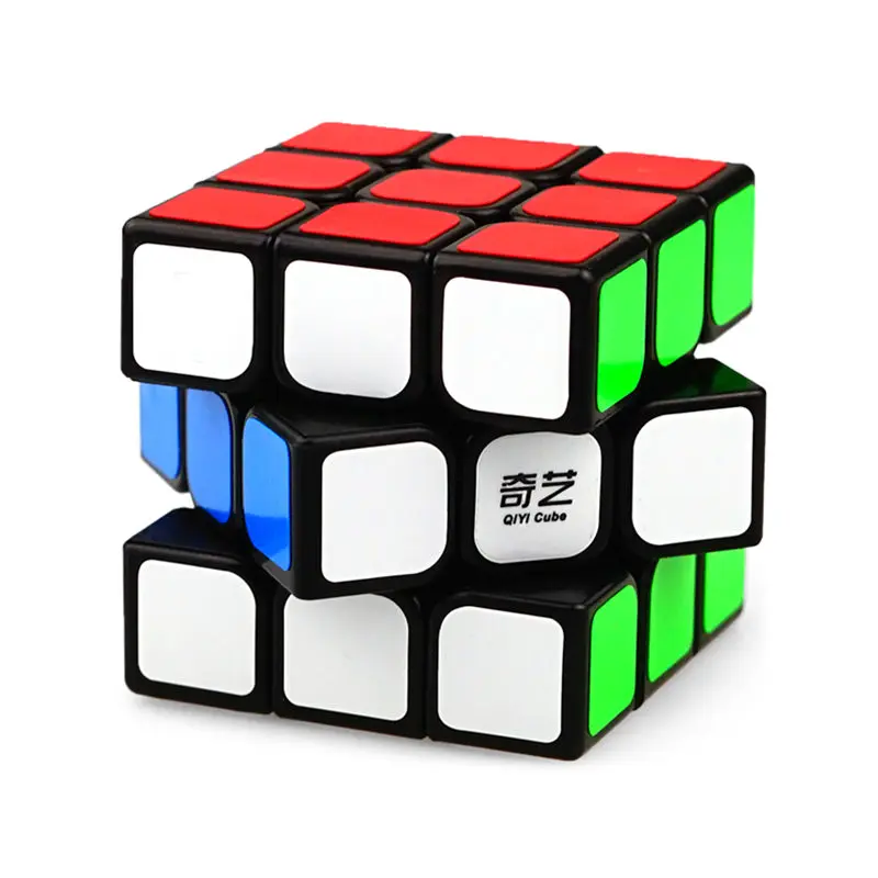 QiYi 3x3x3 парус волшебный куб воин W скоростной куб без наклеек профессиональные Кубики-головоломки Развивающие игрушки для детей - Цвет: Черный