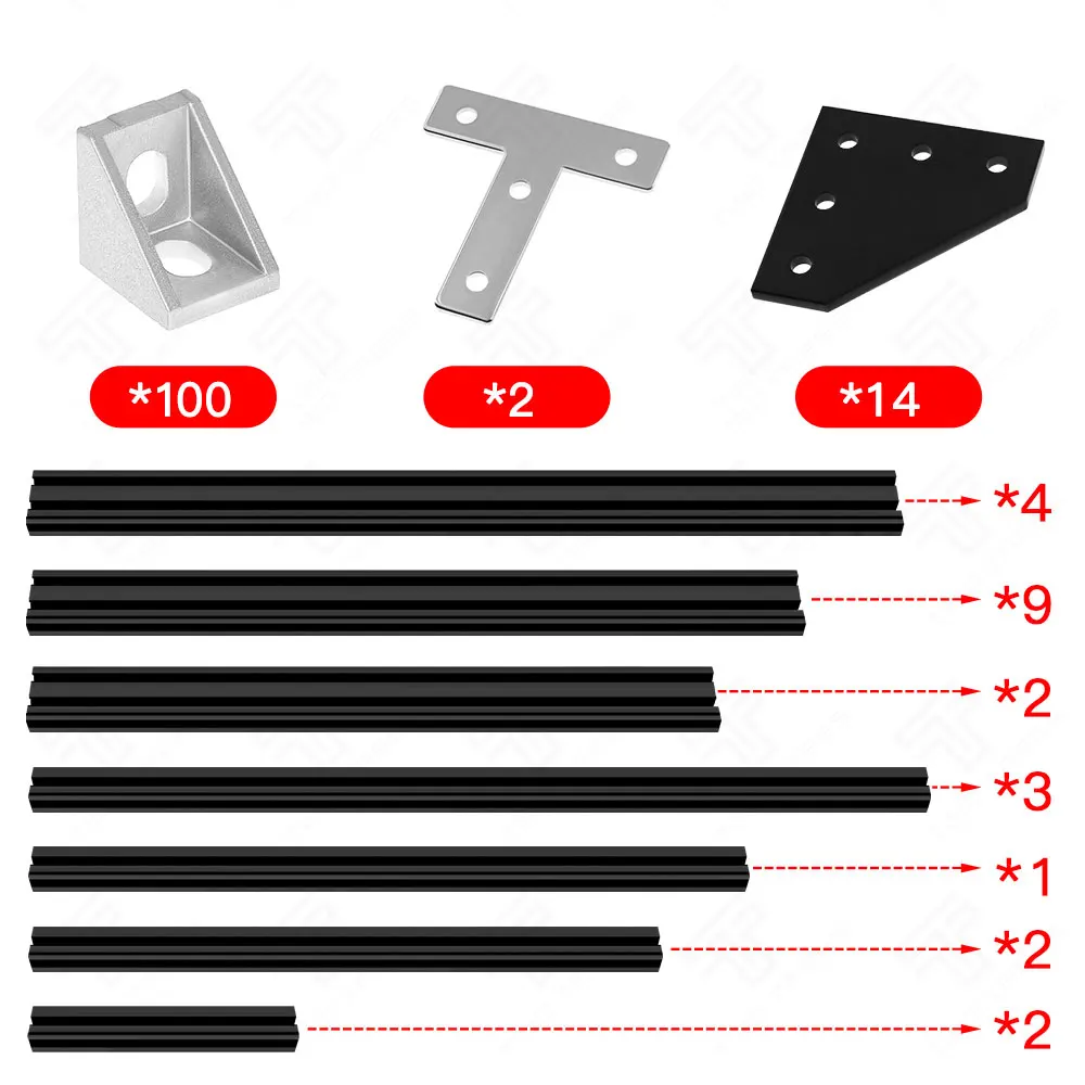 

TWO TREES BLV mgn Cube Frame kit & Hardware Kit For DIY CR10 3D Printer Z axis-mgn rails base 442MM