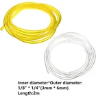 Нейлоновая леска для триммера, 2 м, 3 х6 мм, трубка для бензинового топлива, линия для дизельного топлива, мягкий трубочный шланг, газовая труба для сада, газонокосилки, инструменты