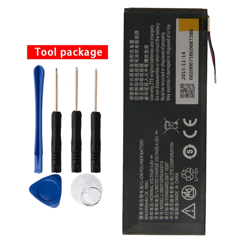 Оригинальный аккумулятор Li3863T43P6hA03715 для телефона ZTE MF97V MF97B MF97G SPro 2 6300