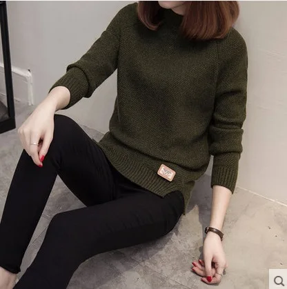 2019 New Female o-neck Sweater Women Knitted sweaters And Pullovers Long Sleeve Pull Femme Winter Cashmere Oversized Pullover | Женская