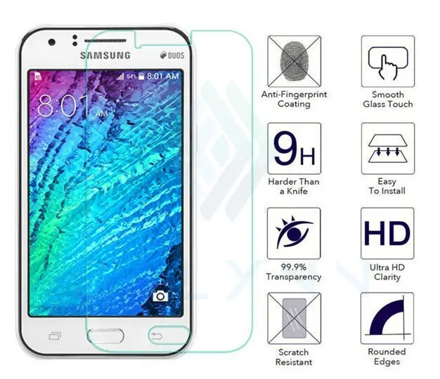Стеклянная пленка 0 3 мм 9H для Samsung Galaxy J1 2016 защитная из закаленного стекла