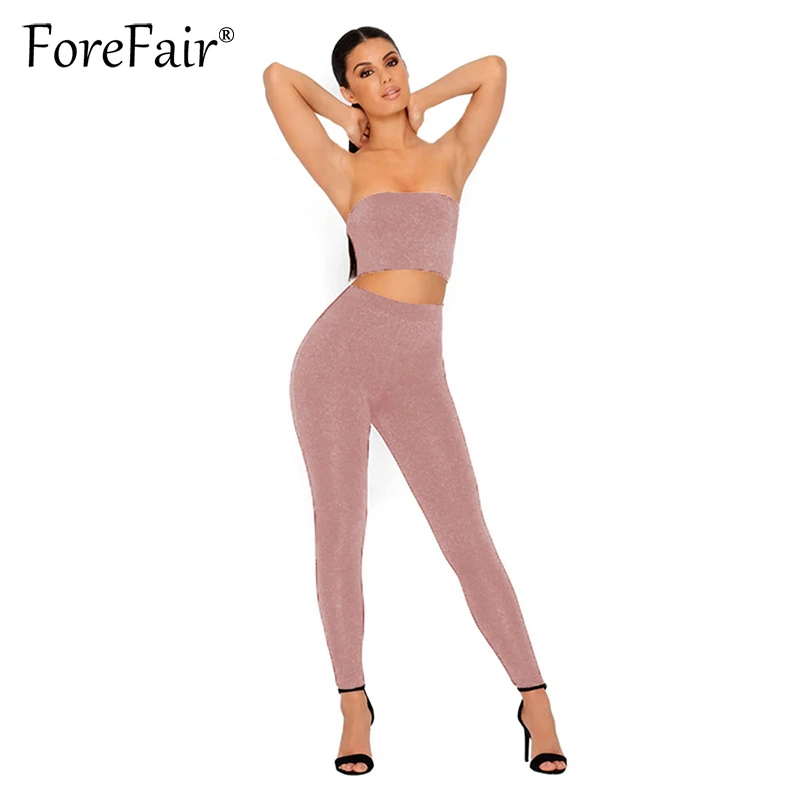 Женский спортивный костюм Forefair облегающий эластичный Топ без бретелек длинные