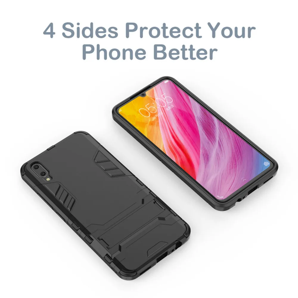 Case For VIVO V11 Phone Cases Armor Dual Layer Hybrid Kick Stand TPU&ampPC Protect Back Cover Capa Shell Konsmart |