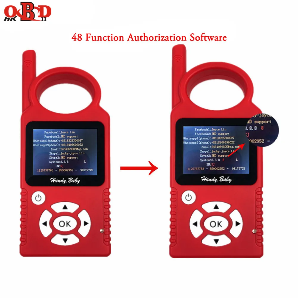 

G and 48 Chip Copy Function Authorization Software for Handy Baby CBAY Key Programmer Without JMD Assistant