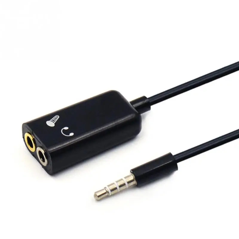 3.5mm Stereo Splitter Audio Male to Female Earphone Headset+ Microphone Adapter For IPhone for Xiaomi /Samsung /Smartphone