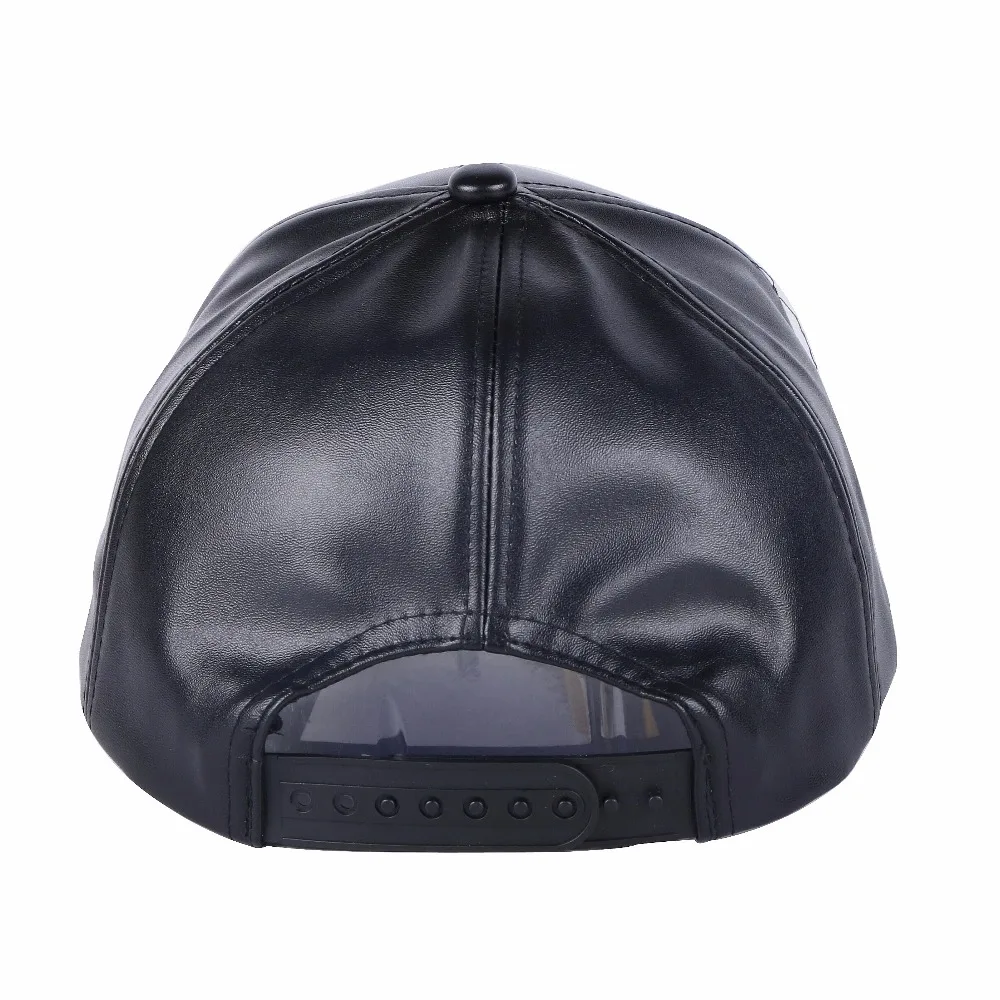 women men new cap solid casual Hat Good quality thick faux leather color sports baseball caps female male casquette | Аксессуары для