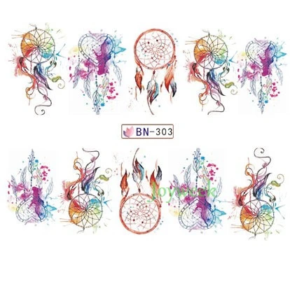 Водная наклейка для фотоэлементов слайдер Ловец снов колесо огня наклейки