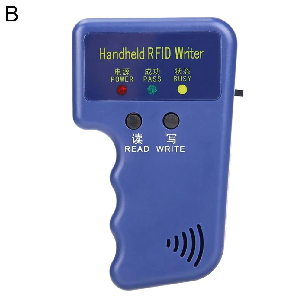 Blue B Ручной 125 кГц RFID Дубликатор Копир Писатель программист считыватель+ EM4305 перезаписываемый ID Брелоки метки карты - Цвет: Blue B
