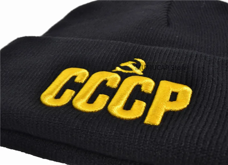 CCCP СССР Россия Горячие шапочки распродажа стильные осенние и зимние теплые шапки унисекс Красная шапка с Лучшая качественная Кепка