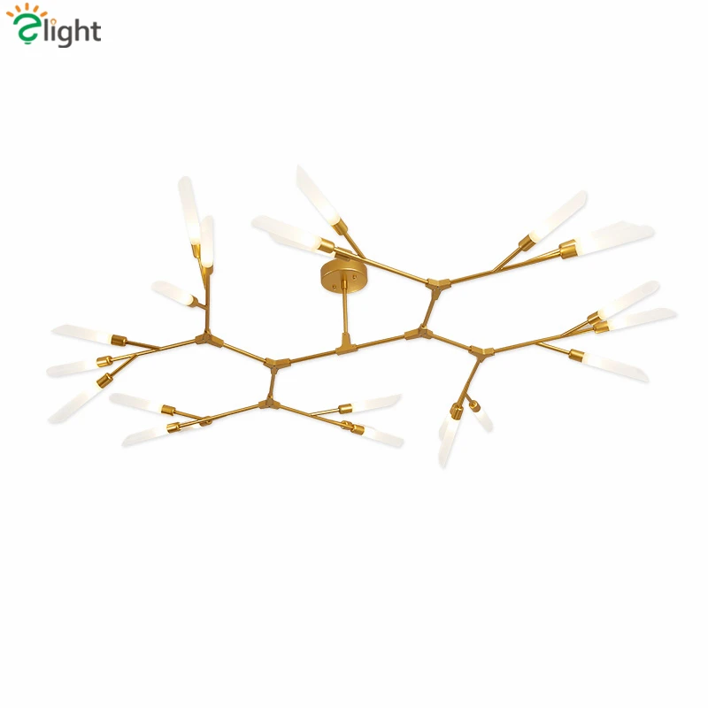 Поворотная светодиодный стра в стиле пост модерн светодиодная люстра виде ветки