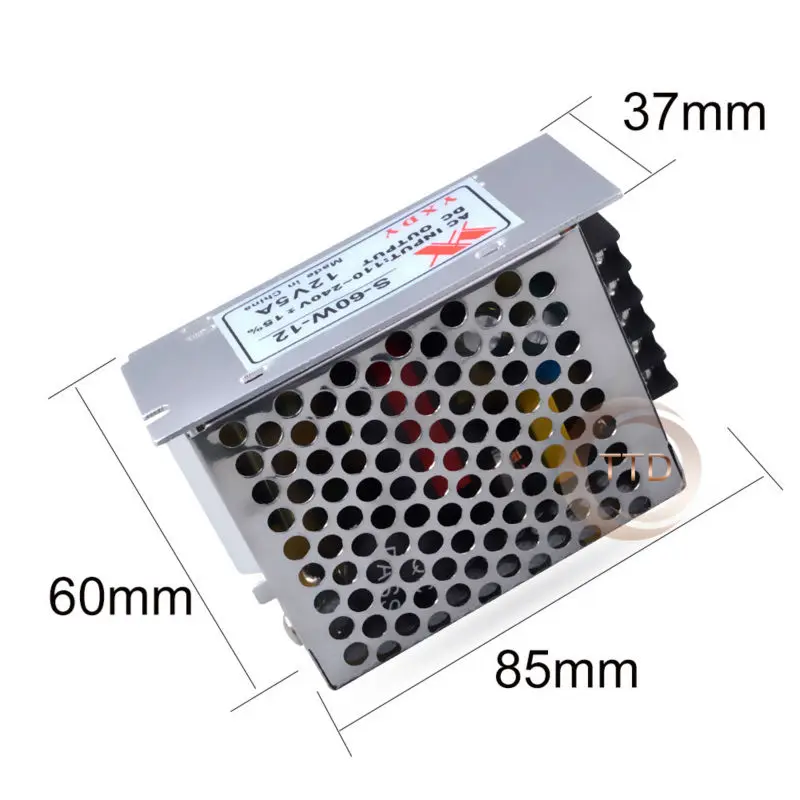 Новый мини-12 V 5A 60 W 110 V-220 освещение трансформатор высокое качество светодиодный