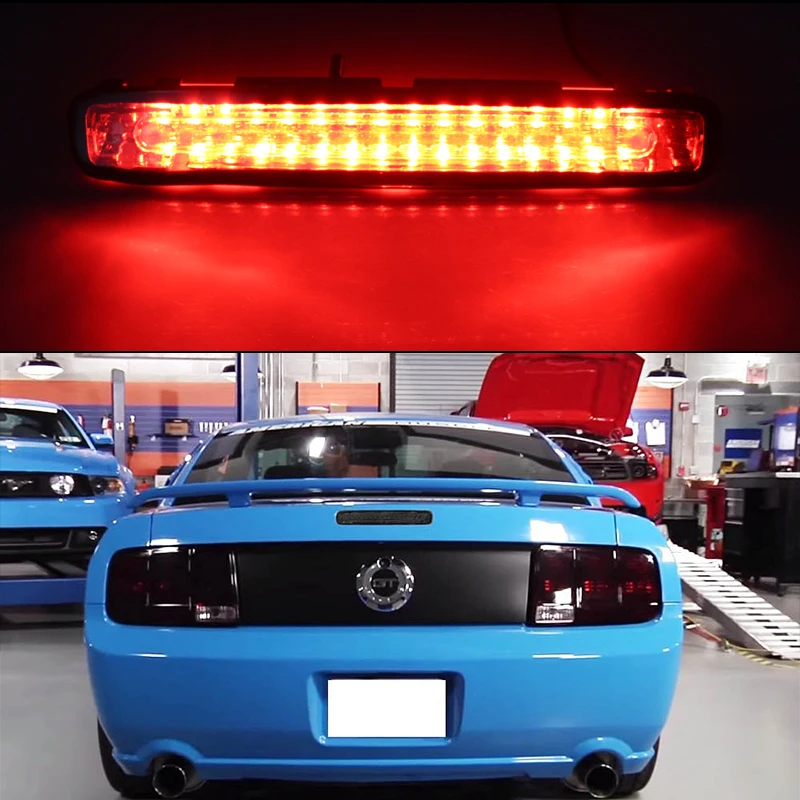 IJDM Автомобильный светодиодный 12 В для Ford MustangSuper яркий 16-светодиодный 3030 фишек третий 3-й тормозной светильник для 2005-2009 Ford Mustang красный светодиодный