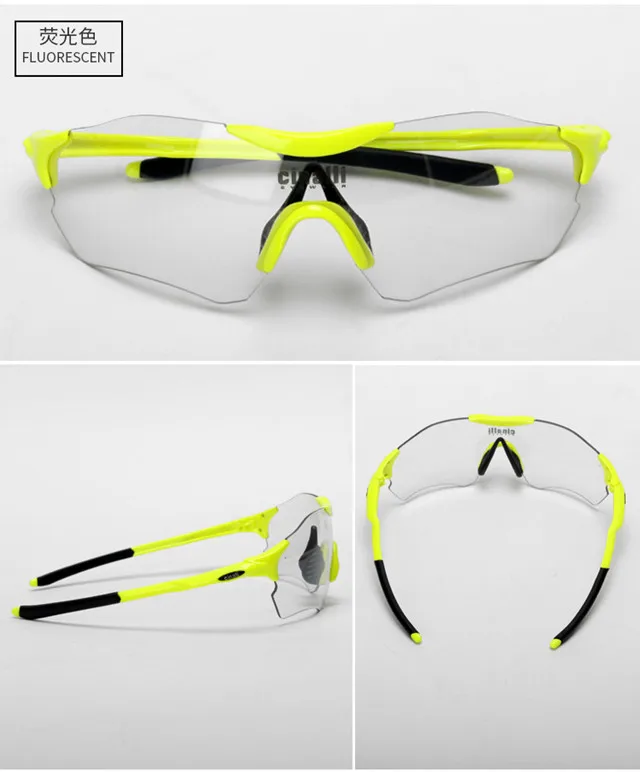 Naga siren CINALLI C-098 Photochromic Sunglasses Cycling Racing Googles Protective TR90 Frame Eyewear Light Outdoor Sports Glass