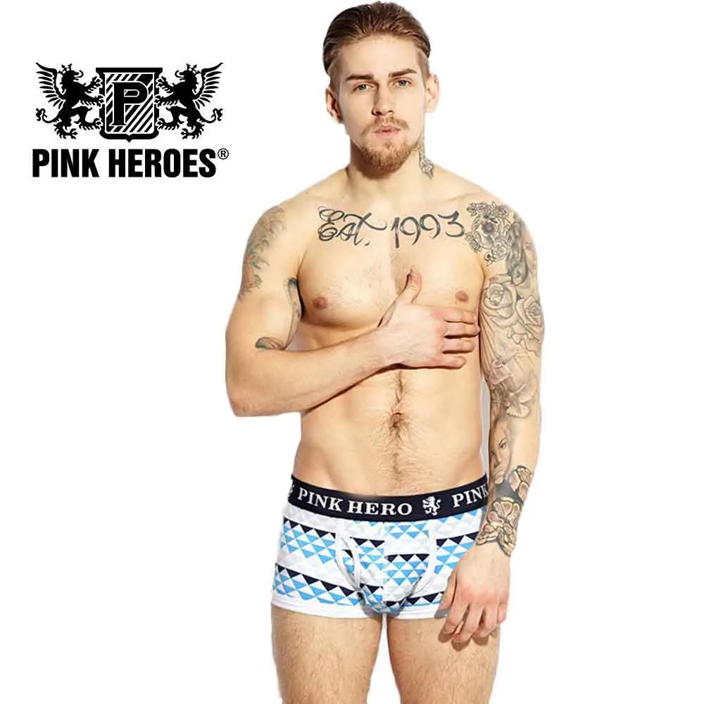 Бренд Pink Hero креативные трусы боксеры мужские для мужчин мужское белье геев cueca