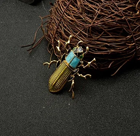 Из 2 предметов модные яркие металлические броши Pin Хэллоуин вечерние Жук