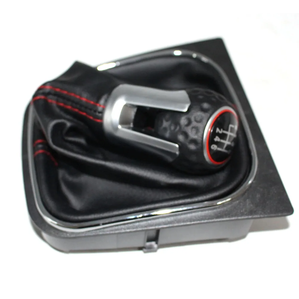 Для VW Golf 5 MK5 R32 для GTI 2004 2005 2006 2007 2008 2009 автомобиля Шестерни переключатель ручки для включения и выключения с кожаные ботинки
