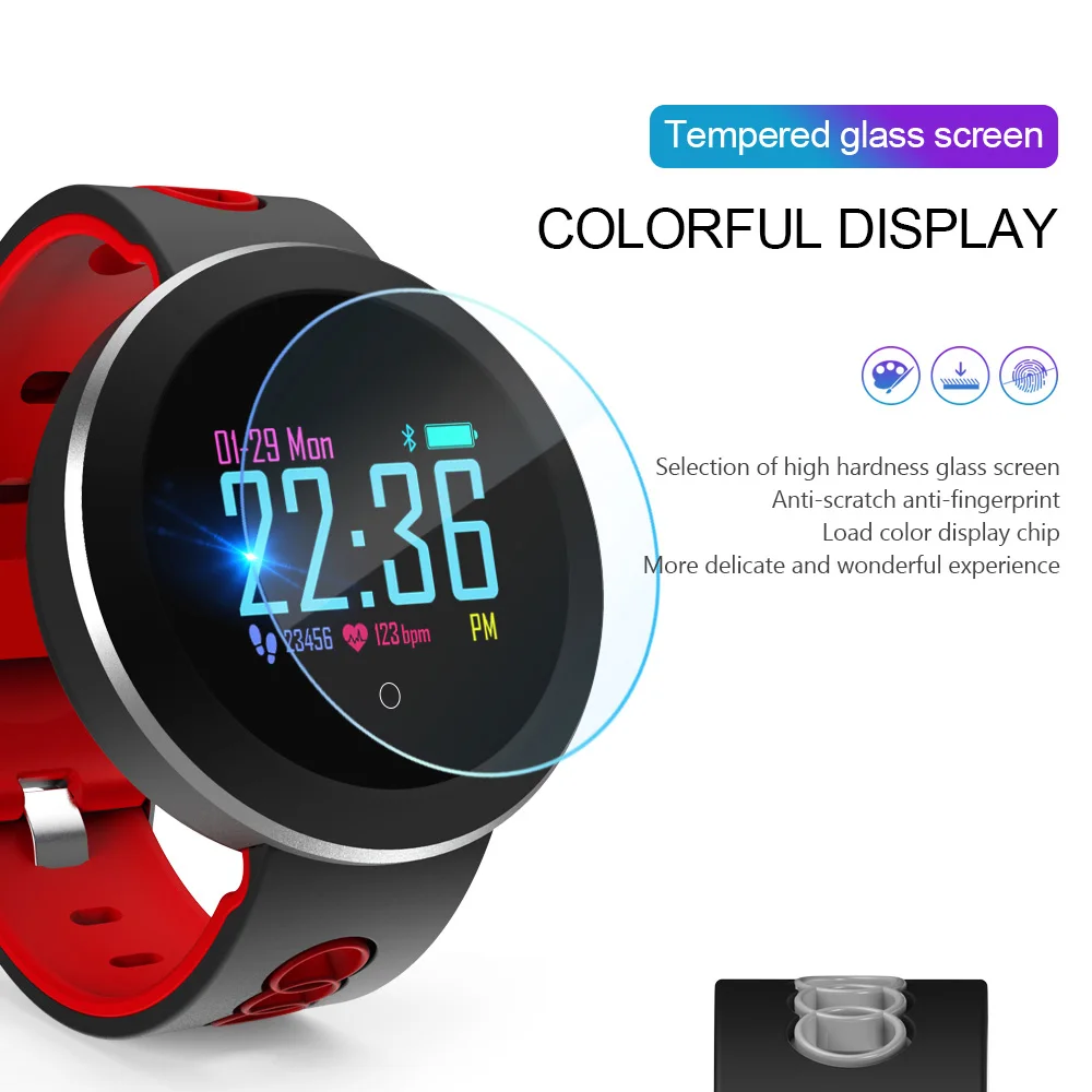 Фитнес трекер Q8 Pro Smart Watch IP68 Водонепроницаемый датчик кровяного давления и